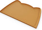 OHMO Dog Food Mat(Honey, 24 * 15'') w/Residue Collection Pocket Silicone Pet Feeding Mat for Floor High Edges Anti Spills Waterproof Cat Water Bowl Tray, Easy Clean Placemat