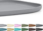 Small Silicone Pet Food Mat with Raised Edge for Food and Water Bowl, Square Dog Feeding Mats, Cat Food Trays for Floor Waterproof, Rubber Tray for Dogs and Cats, 12 x 12 x 0.7 Light Gray