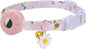 Breakaway Cat Collar with Airtag Holder,Kitten Collar with Apple Air Tag Holder and Bell for Girl Boy Cats, 0.4 Inches in Width and Lightweight. (Pink Daisy)