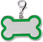 Double-Sided Personalized Dog Tags for Pets - pet ID tag, Laser Engraved Dog tag, Name tag for Dog Collar, Dog Tags for Large Dogs (Green, Bone-Shaped-Large)