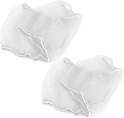 Alvinlite 2 Pieces Bird Cage Cover Seed Feather Catcher Birdcage Nylon Mesh Net Cover Soft Skirt Guard,Bird Cage Accessory(White)