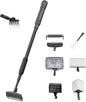 Carefree Fish 6IN1+1 (2026 New Upgrade Edition) Aquarium Cleaning Tools Long Handle Adjustable Length 20~36Inches Fish Tank Cleaner Kit Algae Scraper Scrubber Brushes Set