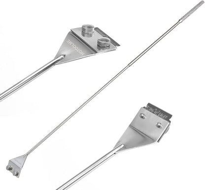 HOTOOLME Aquarium Scraper, 25.6" Stainless Steel Scraper Cleaning Razor with 10 Blades for Glass Aquarium Fish Tank