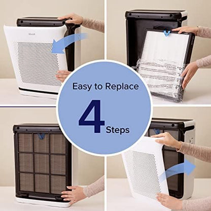 LEVOIT Vital 200S-P Replacement Filter,Genuine Air Purifier Filters, Supports HEPA Sleep Mode, High-Efficiency Activated Carbon for Removal of Smoke, Odor, Allergens, Pollen, Vital 200S-RF, 1 Pack