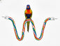 iplusmile Bird Perch 44 Inch Bird Rope Perches for Parrots, Cockatiels, Parakeets, Budgie Parakeet African Greys, Cockatiels, Conures, Budgie Cages Comfy Rope Toy, Colorful