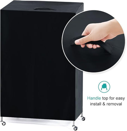 PONY DANCE Pets Product Universal Birdcage Cover Blackout & Breathable Birdcage Cover for Pets' Good Night, Small, Black, 21 Inches L x 21 W x 28 H