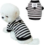 Autumn Dog Hoodies with Leash Ring Warm Striped Puppy Shirt for Small Dog Girl Boy Cat Sweater Winter Pet Clothes Pomeranian Chihuahua Cold Weather Coat (Large, Black)