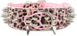 Serijoars Spiked Studded Dog Collar, PU Leather Dog Collar, Adjustable Pet Collars for Medium or Large Breed Pet (S, Leopard5)