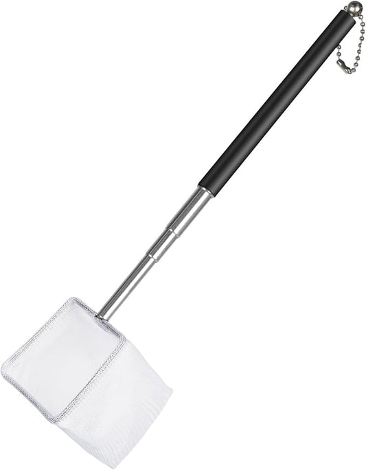 Pawfly Aquarium Shrimp Net, 2 Inch Tiny Fish Tank Net with Extendable Stainless Steel Handle