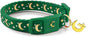 waaag Cat Collars, Gold Moons and Stars Cat Collar, Safety Breakaway Cat Collar, Glow in The Dark (Standard 9"-15" Neck, Emerald)