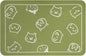 YCT Cat Food Mat, Cat Mat for Food and Water, Pet Feeding Mat, Non-Slip Super Absorbent, with Multiple cat Heads Logo, 24 x 16.9 inches, Green