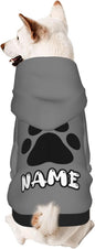 Custom Dog Hoodie Warm with Your Photo Text Logo Name Personalized Dog Clothes for Puppy Sweatshirt Hooded for Small Medium Large Dogs Girl/Boy Cats Gray
