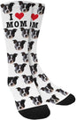 Custom Face Socks, Personalized Dog Lover Pet Photo Picture on Socks Unisex Athletic Crew Socks for Men Women