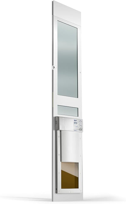 Power Pet WiFi Automatic Sliding Glass Patio Pet Door by High Tech Pet - Pet Operated Dog Door for Cats and Dogs up to 30 lbs. Heavy-Duty Aluminum Frame (75" - 80 1/4"), Safe, Air Tight, Easy Install