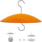 8" Mini Rain Cover for Bird Feeder/House - Orange Yellow Small Protective Dome Guard Against Rain/Snow/Sun - Dia. 20CM