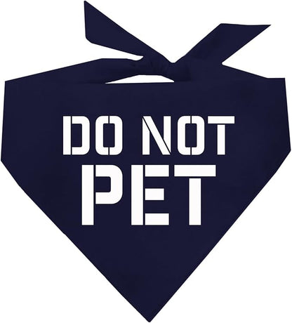 Do Not Pet Dog Bandana (Navy, XS 157)