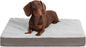 KSIIA Orthopedic Dog Crate Bed Waterproof Dog beds for Small Dogs Deluxe Plush Washable Pet Mat with Egg Crate Foam & Removable Cover, 21 x 13 Inch, Gray