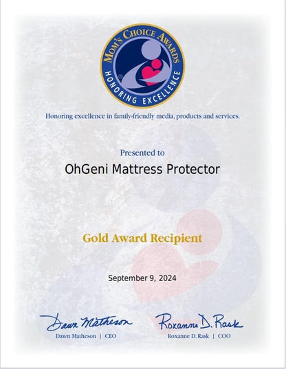 OhGeni 100% Waterproof Mattress Protector,Queen Size Mattress Soft Pad,Pet Hair & Bedwetting Resistant,Cooling Breathable Fitted Sheets,Washable Bed Cover,Non-Slip Deep Pocket,Noiseless for Bedroom