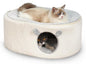 Cat Bed for Indoor Cats, Fluffy Large Enclosed Cat House Cave Pet Bed Hammock with Removable Washable Cover for Sleeping Cats, Kittens, Small Dog, Oval Hideaway