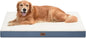 Orthopedic Dog Bed for Extra Large Dogs, XL Comfort Pet Mat for Large Sized Dog 44x32 Inch, Egg Crate Foam with Removable Washable Oxford Cover, Blue White