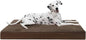 KSIIA Orthopedic Dog Bed Crate Waterproof Pet Mats for Large Dogs Deluxe Plush Washable Pet Bed with Egg Crate Foam & Removable Cover, 35 x 22 Inch, Brown