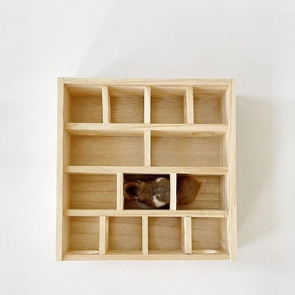 balacoo Hamster Toy Hamster Accessory Multi-Grid Mouse Maze Household Mouse Maze Chinchilla Maze Multi-Grid Maze Toy Pet Accessory Household Hamster Maze Hamster Maze Toy Wooden Mouse Maze