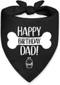 Happy Birthday Dad Funny Dog Bandana, Dog Scarf Accessory for Dad's Birthday Party Gifts, Party Pet Photo Prop Accessories for Dogs Lover Dad, Dogs Lovers Gifts for Men Husband Boyfriend