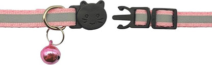 14 Pack Breakaway Cat Collar with Bell, Reflective Kitten Collar for Girl Boy Cats, Safety Buckle Adjustable 7.5-12.5 Inch, 0.4 Inch Width Lightweight, Pet Gifts (Multi-Colored)