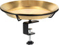 Deck Mounted Bird Bath Bird Feeder Bowl with 1.8 inch Thick Iron Clamp - Detachable Outdoor Decor for Garden Backyard Patio and Deck - Perfect for Attracting Birds