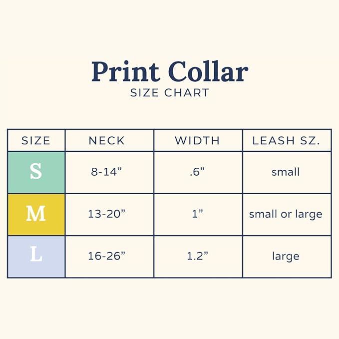 Lucy & Co. Bumbling Around Dog Collar, Adjustable Durable Dog Collar with Cute Print, Small