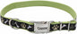 Coastal Pet - Ribbon - Adjustable Dog Collar with Metal Buckle, Brown Paws and Bones, 5/8" x 12"-18"