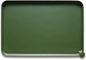 Hoki Found Silicone Pet Food Mat - High-Lips Dog Cat Bowl Placemat - Waterproof, Dark Olive