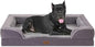 Comfort Expression Orthopedic Dog Bed for Extra Large Dogs 53x42 Inch, Waterproof Supportive Egg Crate Foam XXL Pet Bed with Removable Bolsters, Dog Couch with Washable Cover & Non-Slip Bottom, Purple