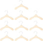 10pcs 8.66-inch Wooden Pet Hangers for Dogs and Cats, Large Solid Wood Dog Clothes Hangers, Portable Pet Accessory for Household Closet Organization