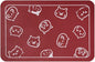 YCT Cat Food Mat, Cat Mat for Food and Water, Pet Feeding Mat, Non-Slip Super Absorbent, with Multiple cat Heads Logo, 24 x 16.9 inches, Red