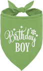 Happy Birthday Dog Bandana for Small Medium Large Dogs - Light Green, Boy 1st Birthday Gift for Dog Lovers (A20)