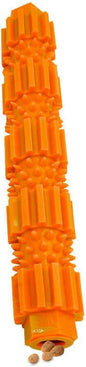 oAtm0eBcl Pet Dog Chew Toy, TPR Rubber Stick Puppy Chewy Toy for Aggressive Chewer, Teeth Cleaning & Slowing Feeding Toy for Dogs Orange L