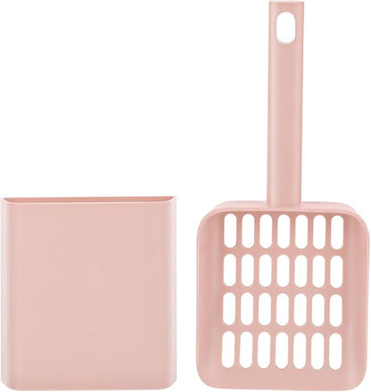 Totority Cat Litter Scoop Set with Holder, Extra Wide Mouth Design for Easy Sifting, Durable and Smooth Cleanup Tool, Perfect for Multi-Cat Households and Daily Pet Waste Removal
