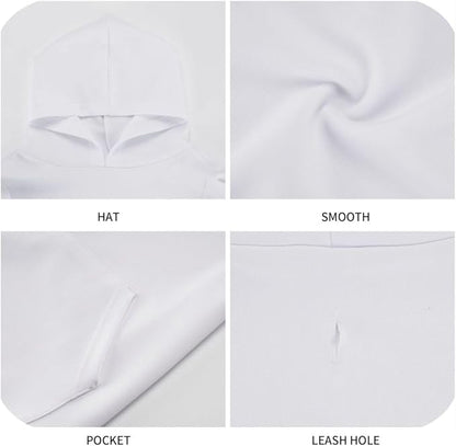 Personalized Dog Hoodie Customized with Name Photo Pet Warm Sweater Hoodie for Medium Large Dogs & Cat Puppy, Khaki, XL