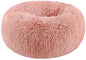 BODISEINT Modern Soft Plush Round Pet Bed for Cats or Small Dogs, Mini Medium Sized Dog Cat Bed Self Warming Autumn Winter Indoor Snooze Sleeping Cozy Kitty Teddy Kennel (20” D x 8'' H, Pink)