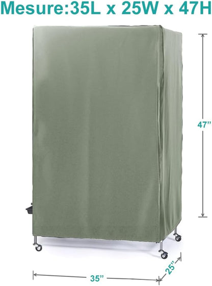 PONY DANCE Pets Product Universial Birdcage Cover Blackout & Breathable Birdcage Cover for Pets' Good Night,Large, Sega Green, 35" L x 25" W x 47" H, 1 Pc