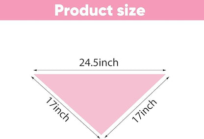 BRT Bearingshui Triangle Dog Bandana 12 Pack, Blank Dog Handkerchief Scarf, Adjustable Pet Puppy Plain Bandana(68 x 45 x 45 cm,Basic Color)