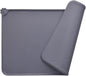 Guardians Silicone Dog Cat Bowl Mat, Non Slip Pet Feeding Mat, Waterproof, Grey, 18.5"x11.8"