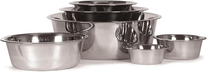 Jeffers Stainless Steel Pet Bowls – Durable, Rust Resistant, Non Toxic, Easy to Clean, Dishwasher Safe Metal Food & Water Dishes for Dogs, Cats, Puppies, Kittens, Home, Kennels, Feeding, 3 Quart 4pk