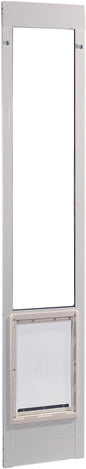 Ideal Pet Products Aluminum Pet Patio Door, Adjustable Height 77-5/8" to 80-3/8", 15" x 20" Flap Size, White