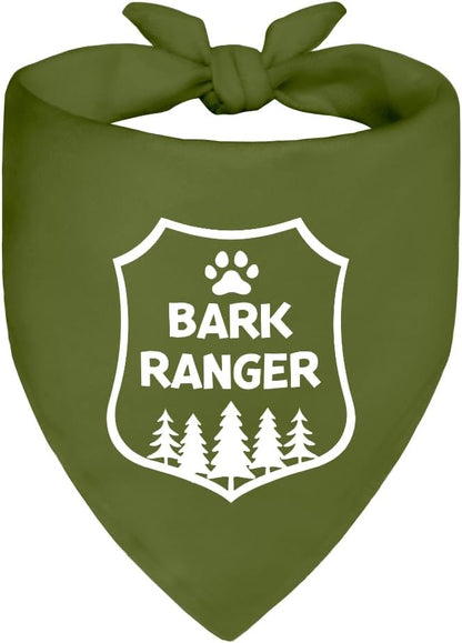 Funny Outdoor Dog Bandana, Puppy Scarf Photo Prop for Outdoor Adventure Hiking Camping Mountain, Gifts for Ranger (Forest)