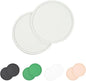 Waggo Habit Silicone Dog Placemat – Set of 2 Modern Heavyweight Silicone Dog Food Mats, Dishwasher Safe, Non-Slip, Solid Color – Light Grey (Medium, 7")