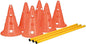 TRIXIE Dog Agility Hurdle Cone Set – Dog Agility Set with Height Adjustable Crossbar for Beginners & Advanced, Dog Agility Equipment for Dog Obstacle Courses – 6 x Cones, 3 x Agility Rods