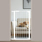 Fairy Baby Narrow Baby Gate 26.8 Inch to 29.5 Inch Wide, 38" Extra Tall Metal Safety Child Gate Auto Close Walk Through Pet Gates Pressure Mounted or Small Stairs and Doorways Indoor No Drill, White