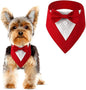 Dog Tuxedo, Formal Dog Wedding Bandana Adjustable Pet Collar with Bow, Small, Medium and Large Wedding Clothing, Birthday Gifts for Dogs
